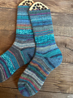 Whimsical Scrappy Handmade Wool Socks - Soft, Warm & Colorful Winter Socks for Women