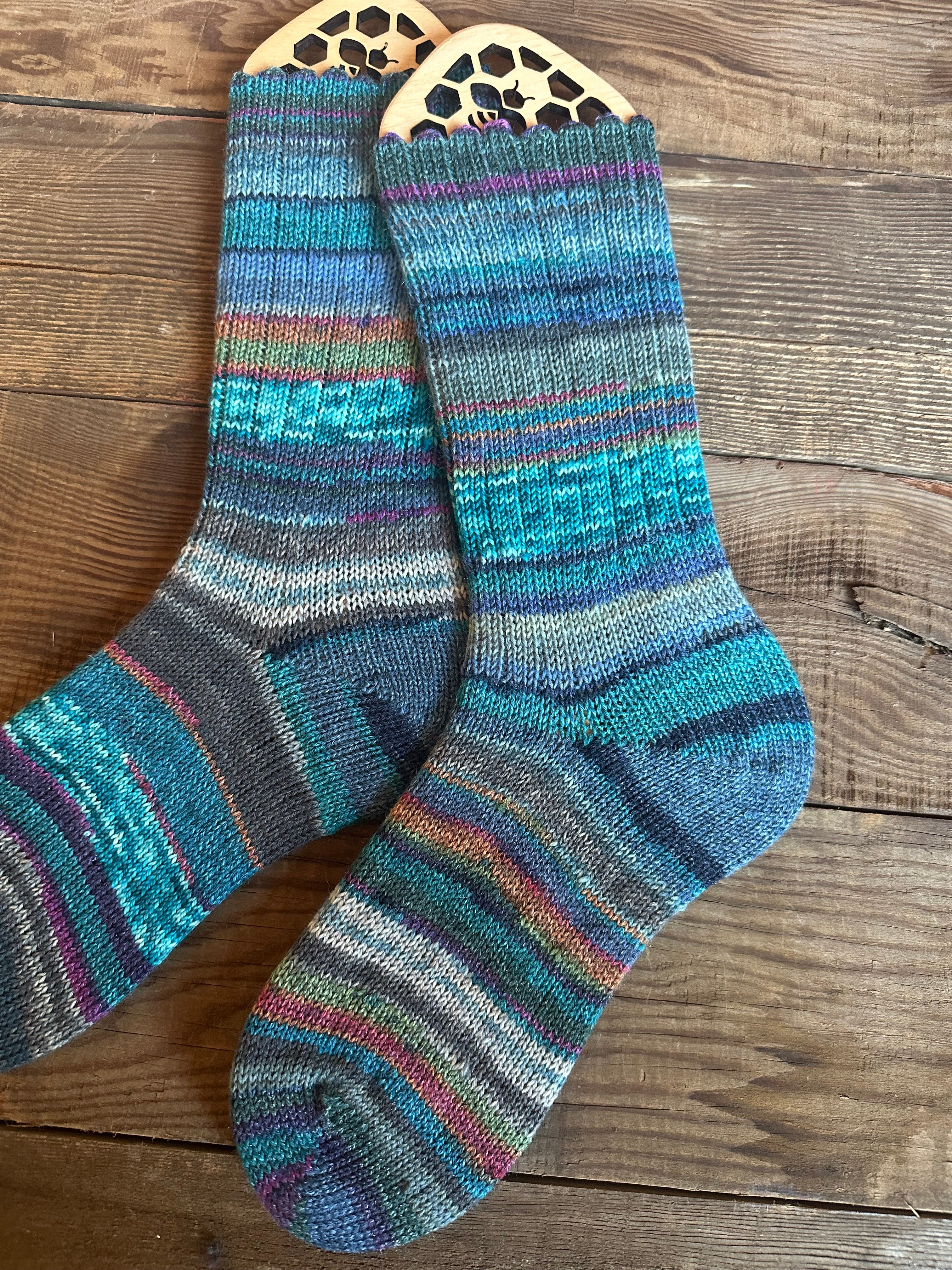 Whimsical Scrappy Handmade Wool Socks - Soft, Warm & Colorful Winter Socks for Women