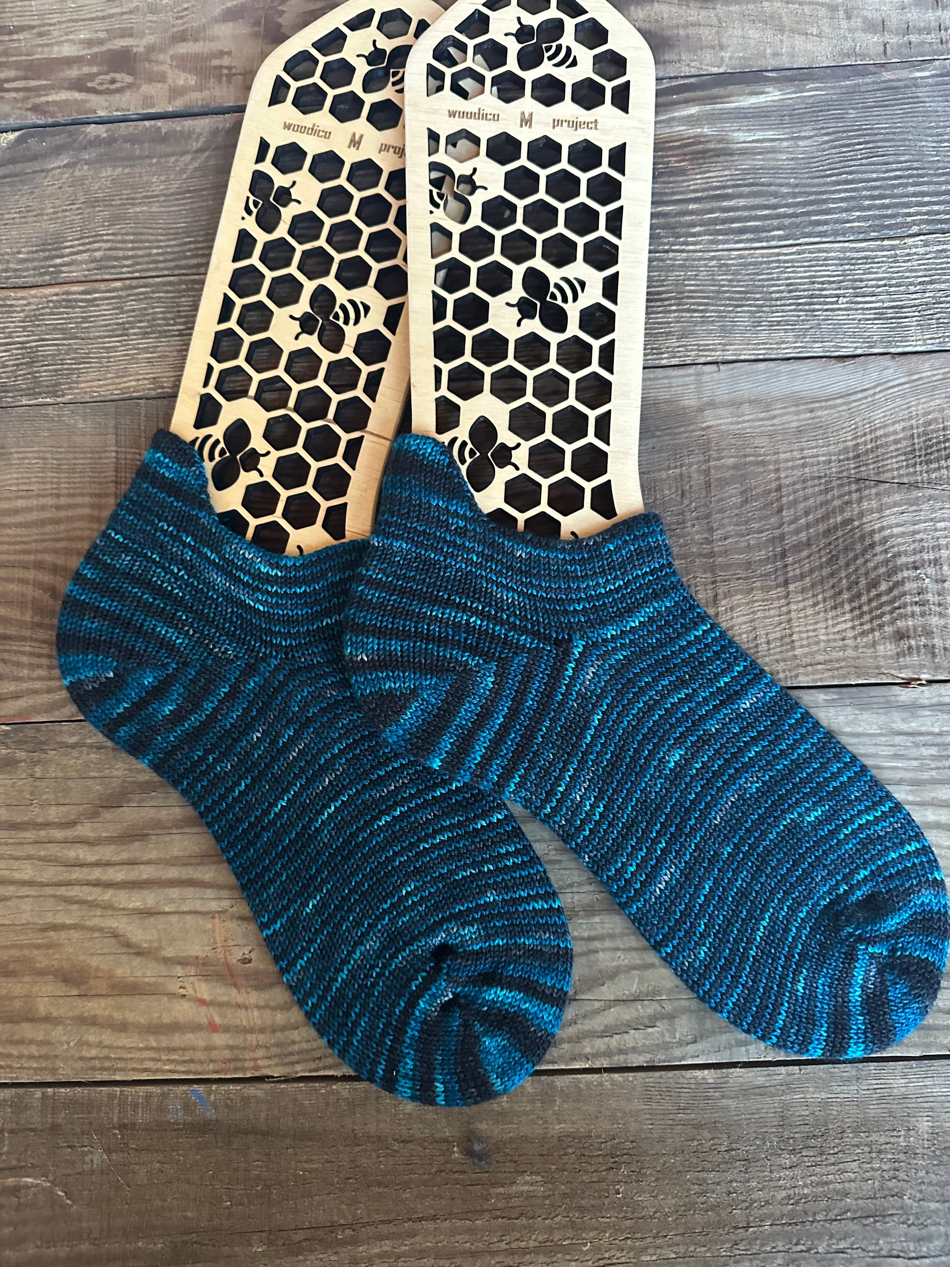 Whimsical Shortie Scrappy Handmade Wool Socks - Soft, Warm & Colorful Winter Socks for Women