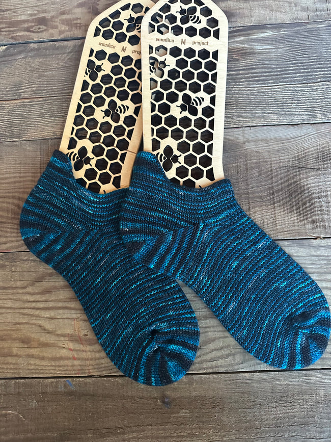 Whimsical Shortie Scrappy Handmade Wool Socks - Soft, Warm & Colorful Winter Socks for Women Hover Image