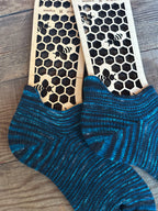 Whimsical Shortie Scrappy Handmade Wool Socks - Soft, Warm & Colorful Winter Socks for Women