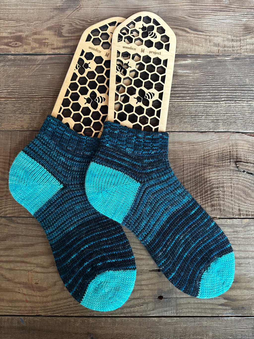 Whimsical Shortie Scrappy Handmade Wool Socks - Soft, Warm & Colorful Winter Socks for Women