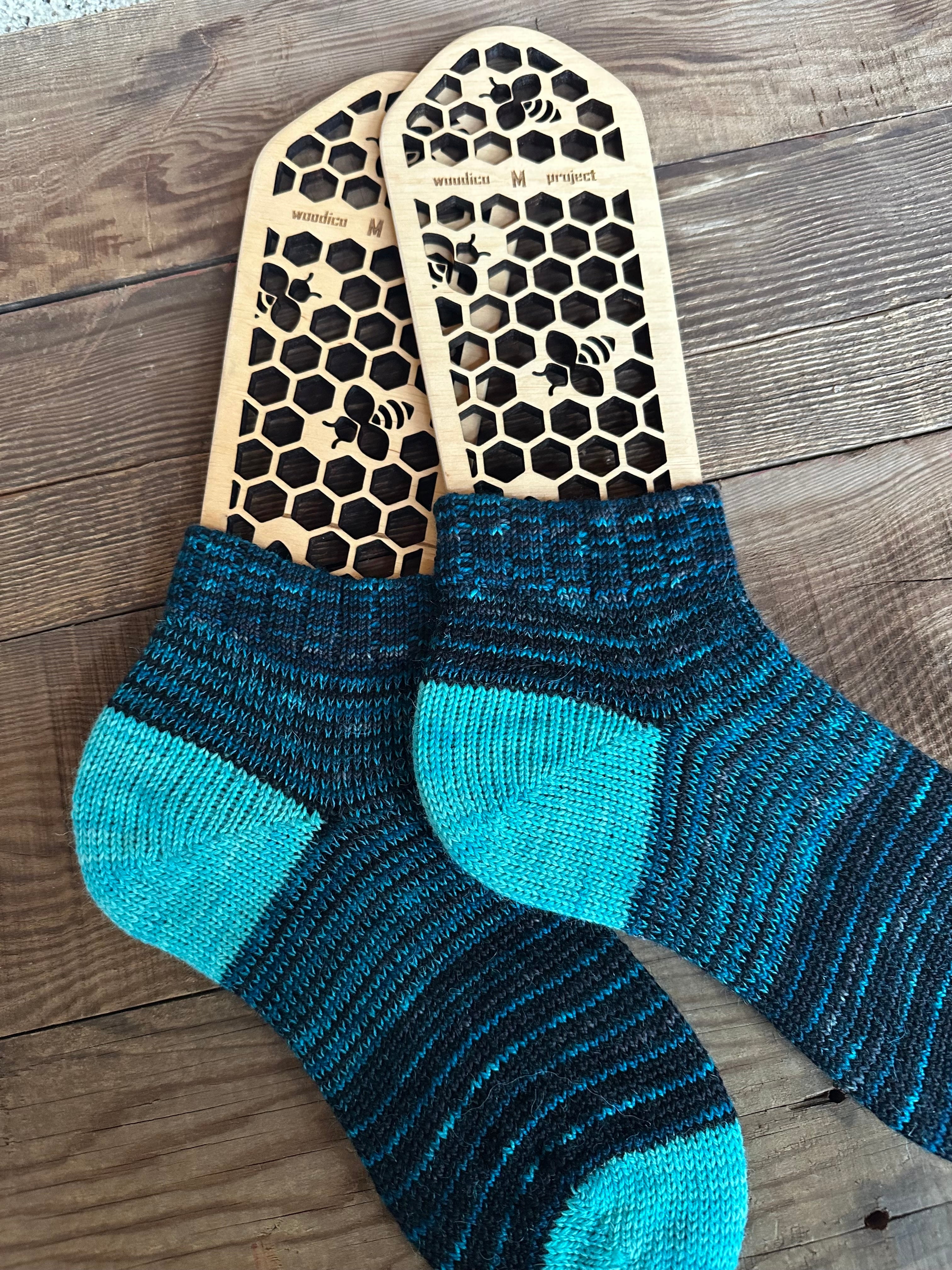 Whimsical Shortie Scrappy Handmade Wool Socks - Soft, Warm & Colorful Winter Socks for Women