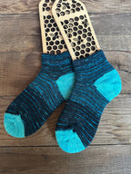 Whimsical Shortie Scrappy Handmade Wool Socks - Soft, Warm & Colorful Winter Socks for Women