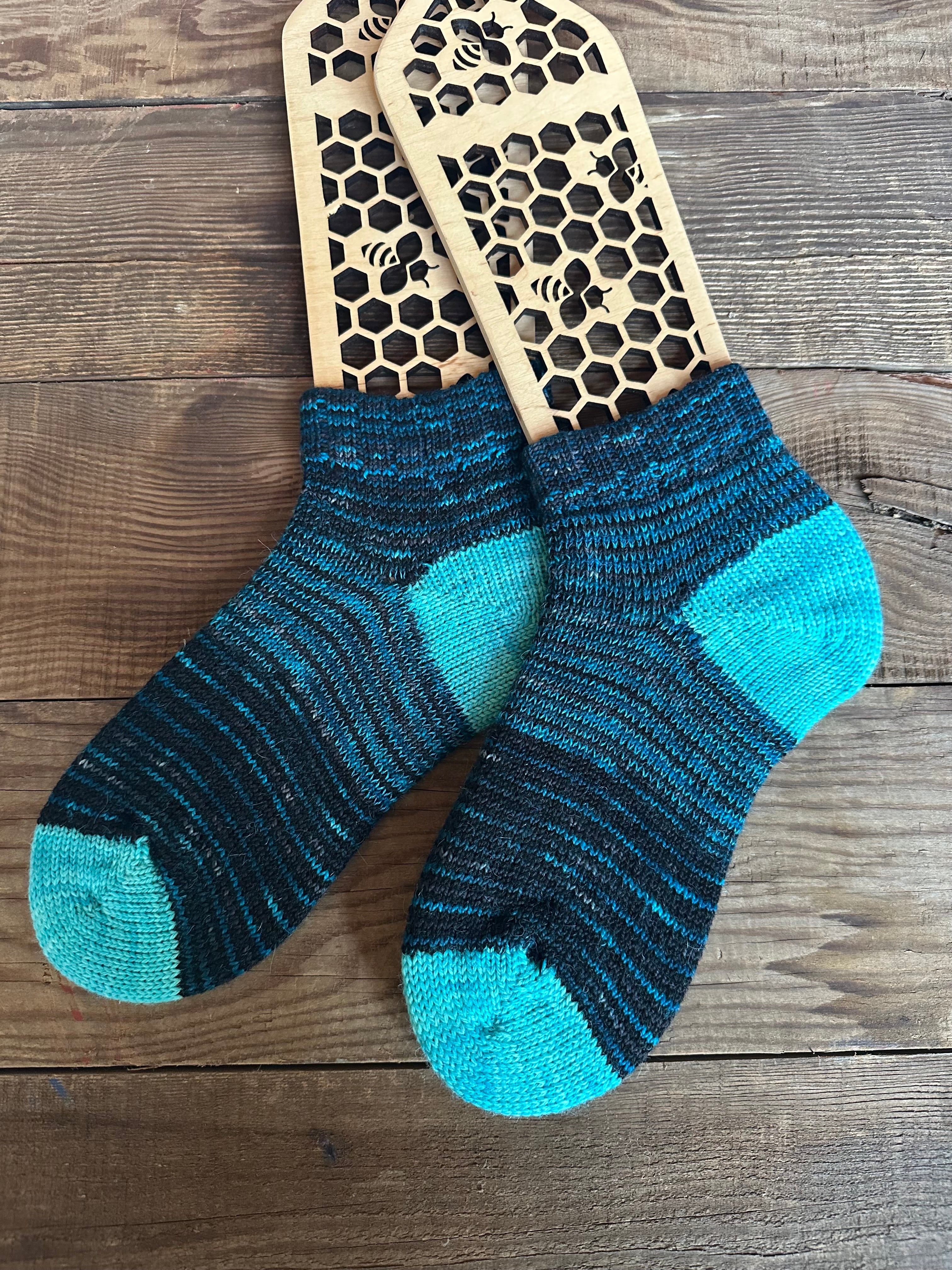 Whimsical Shortie Scrappy Handmade Wool Socks - Soft, Warm & Colorful Winter Socks for Women