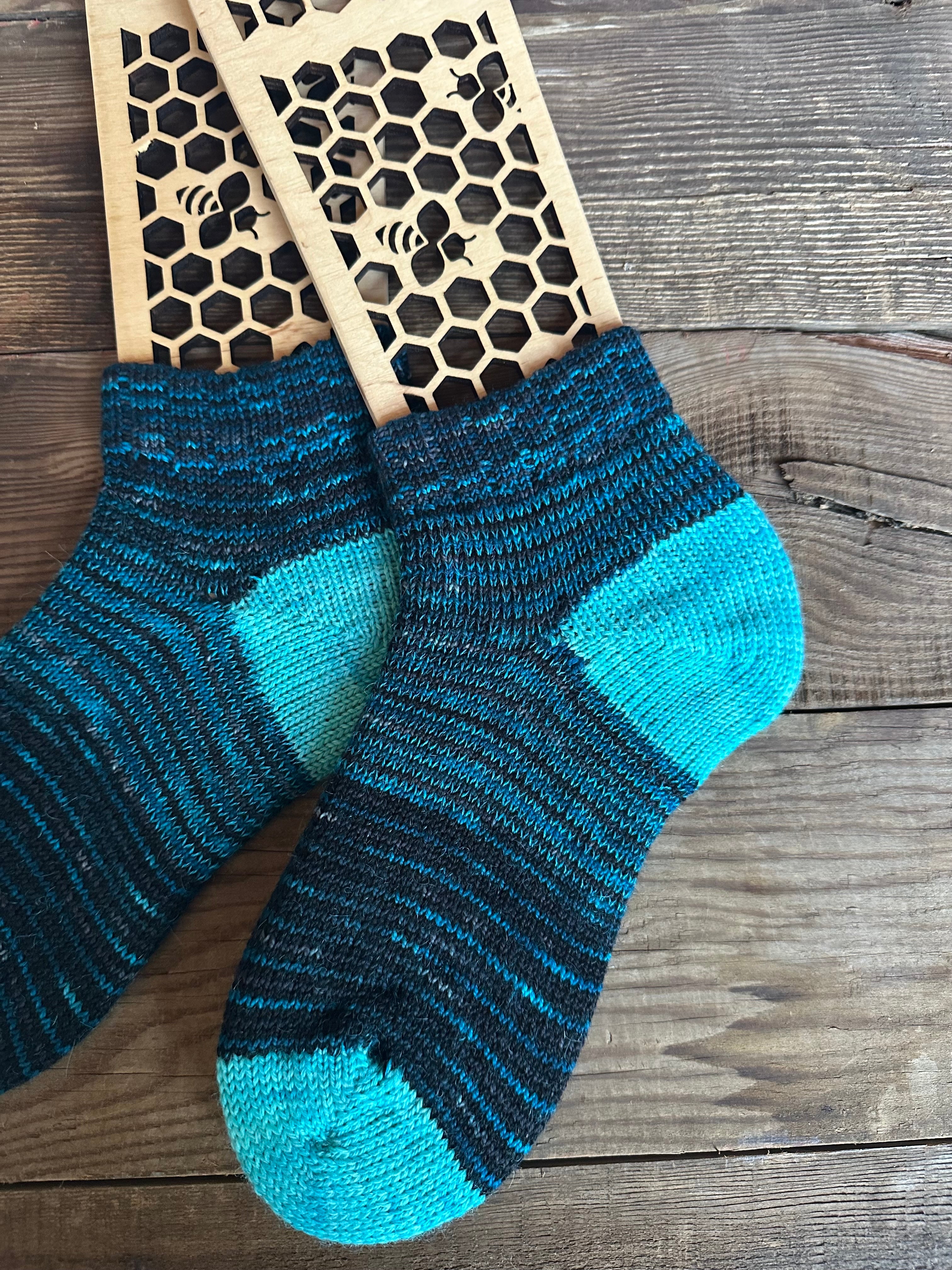 Whimsical Shortie Scrappy Handmade Wool Socks - Soft, Warm & Colorful Winter Socks for Women