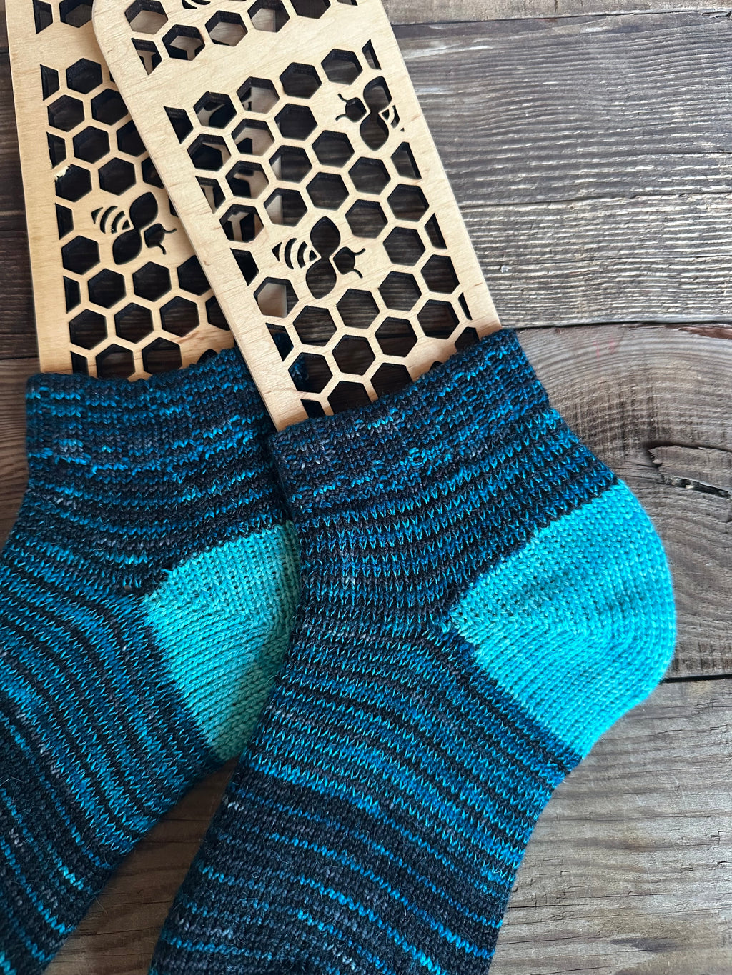 Whimsical Shortie Scrappy Handmade Wool Socks - Soft, Warm & Colorful Winter Socks for Women
