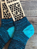 Whimsical Shortie Scrappy Handmade Wool Socks - Soft, Warm & Colorful Winter Socks for Women