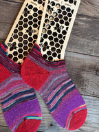 Whimsical Shortie Scrappy Handmade Wool Socks - Soft, Warm & Colorful Winter Socks for Women