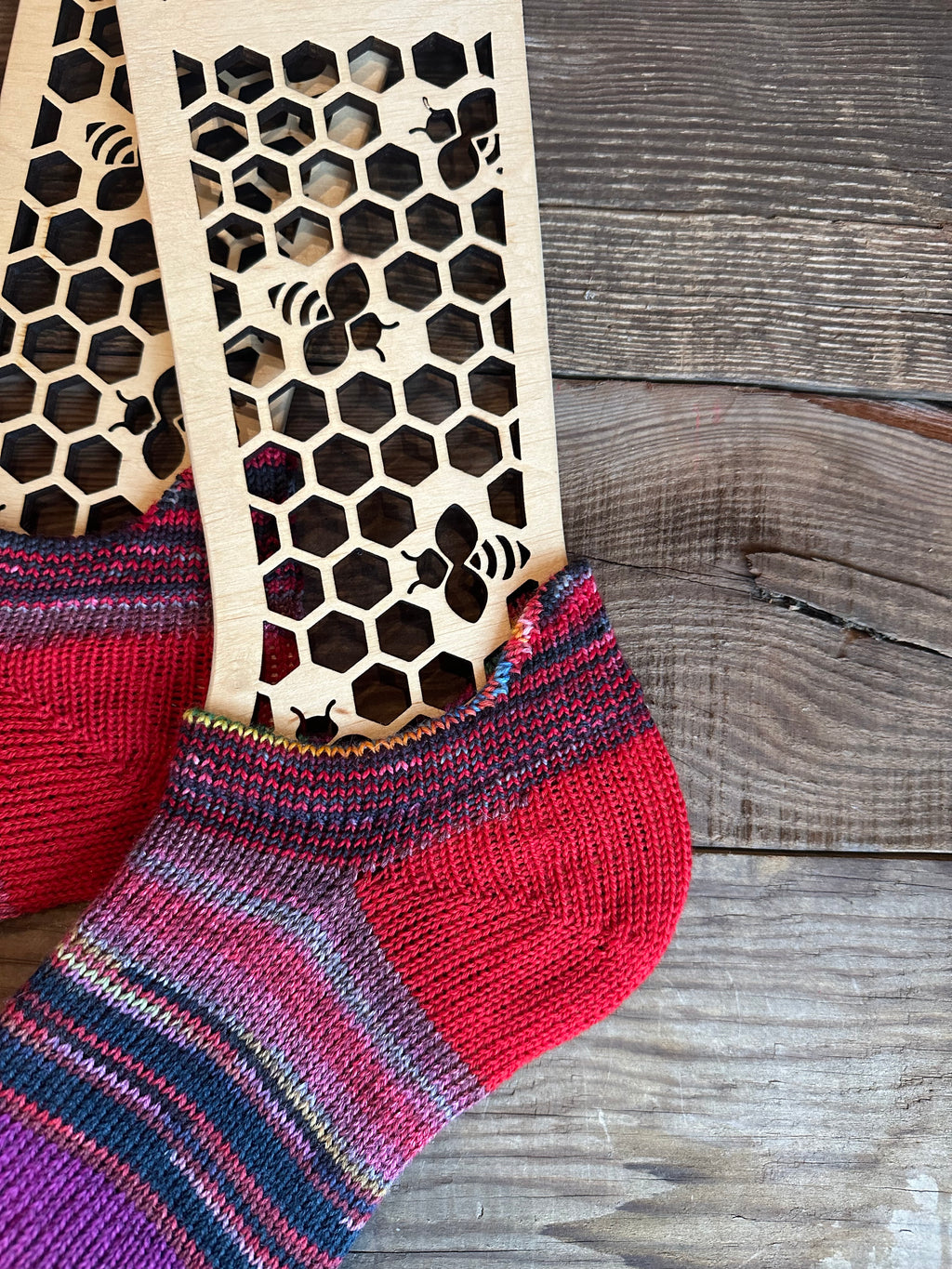Whimsical Shortie Scrappy Handmade Wool Socks - Soft, Warm & Colorful Winter Socks for Women