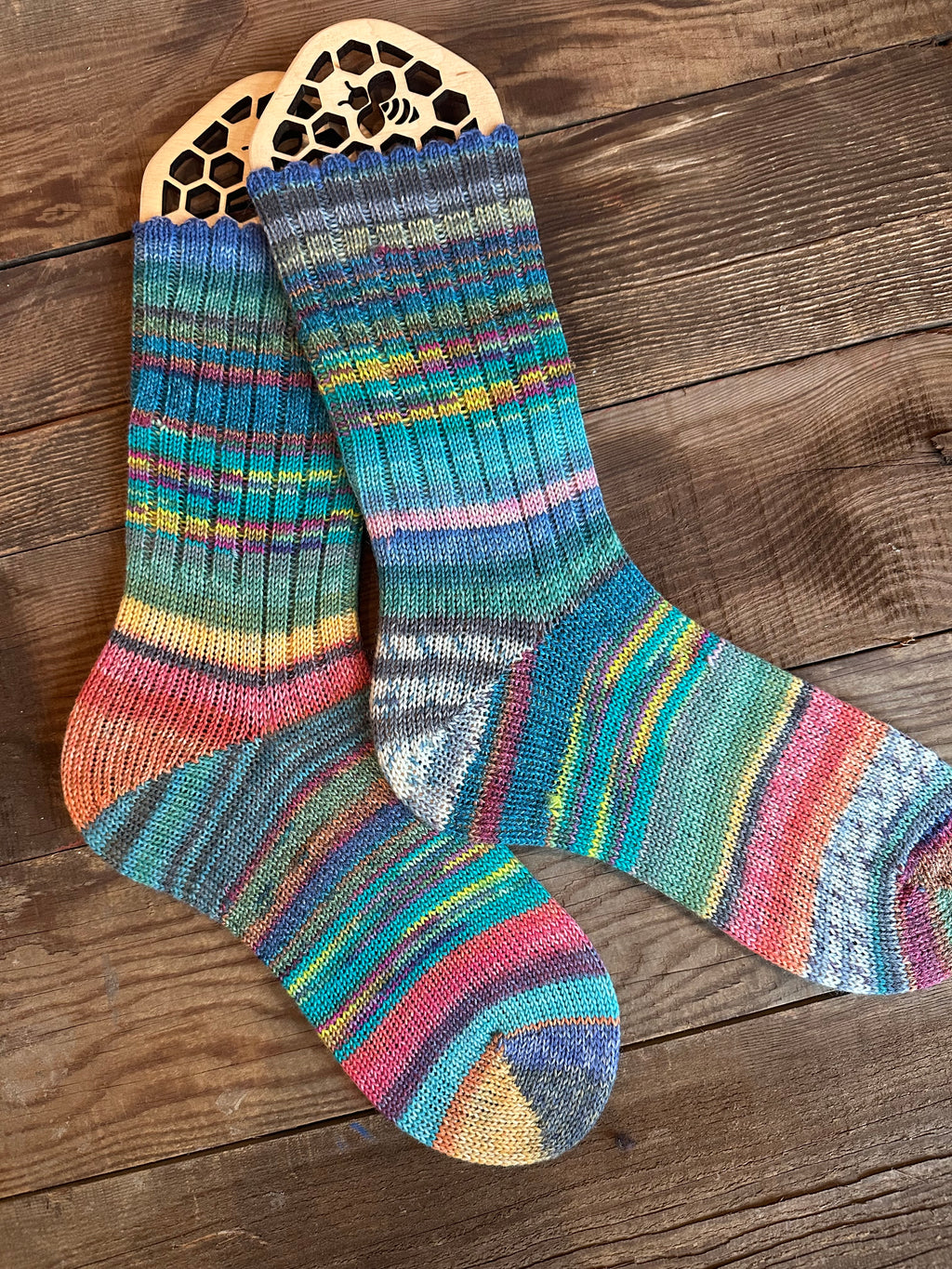 Scrappy and Colorful Merino Wool  Socks, HandMade, Luxurious Softness for Cold Weather, Thoughtful Gift for Loved Ones