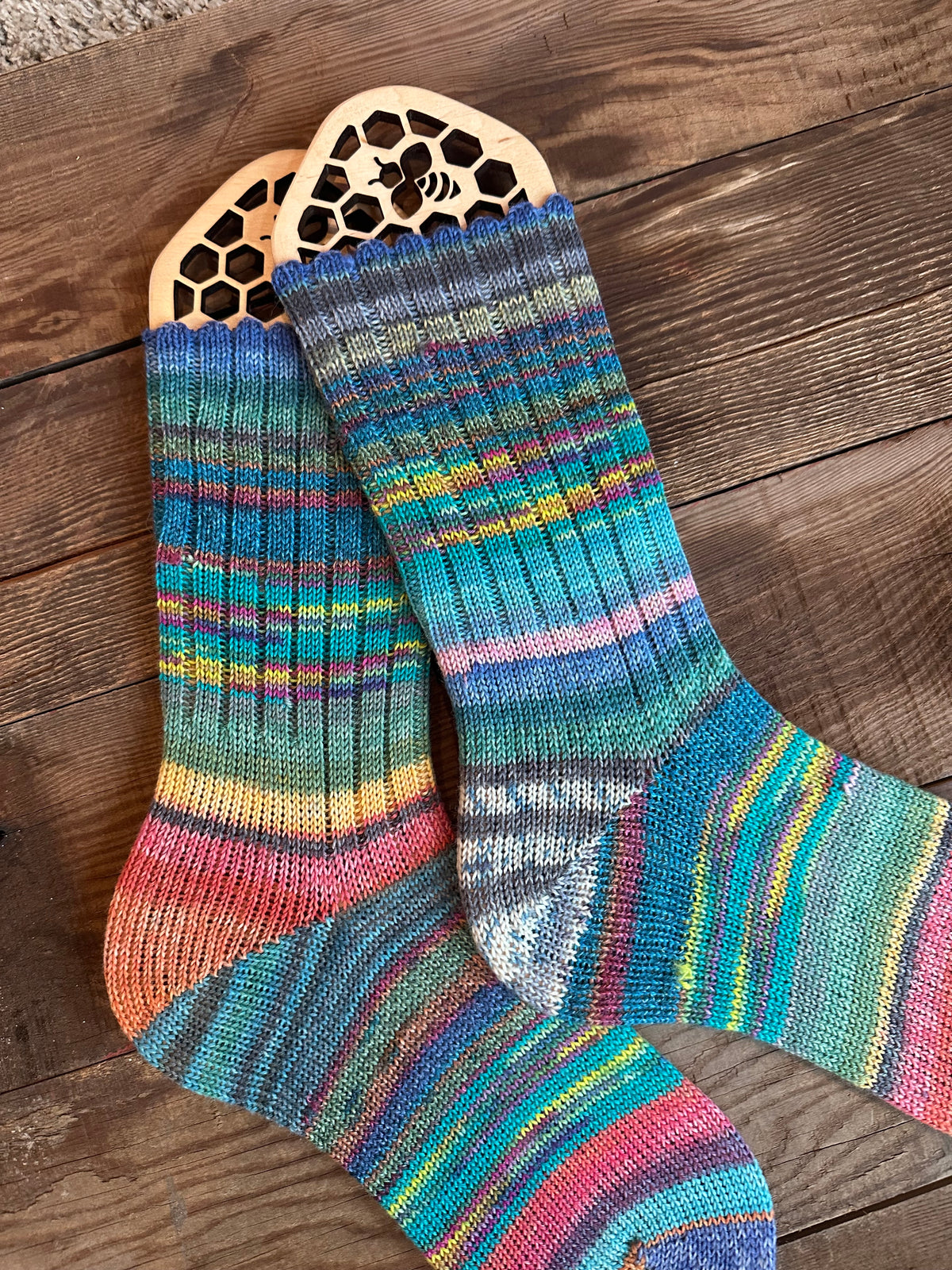 Scrappy and Colorful Merino Wool  Socks, HandMade, Luxurious Softness for Cold Weather, Thoughtful Gift for Loved Ones