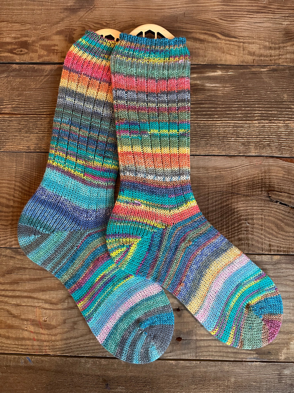 Scrappy and Whimsical Handmade Wool Socks - Soft, Warm & Colorful Winter Socks for Women