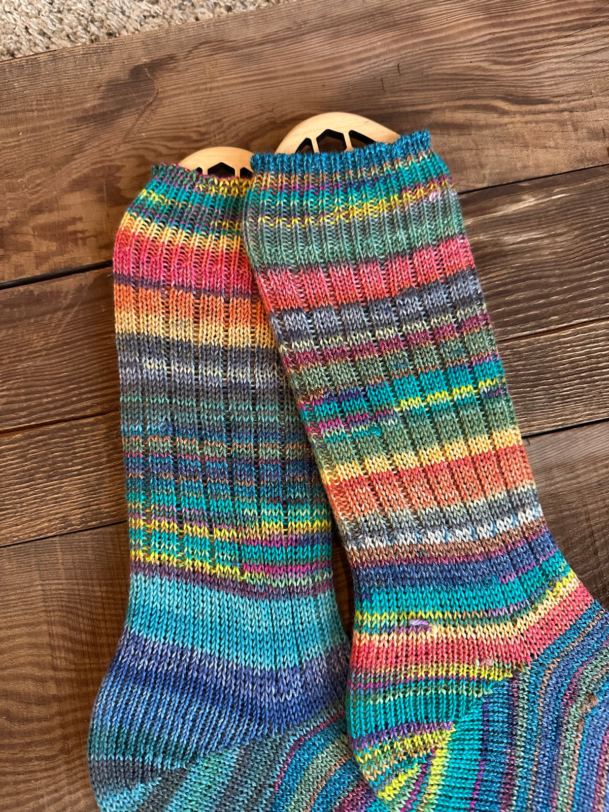Scrappy and Whimsical Handmade Wool Socks - Soft, Warm & Colorful Winter Socks for Women