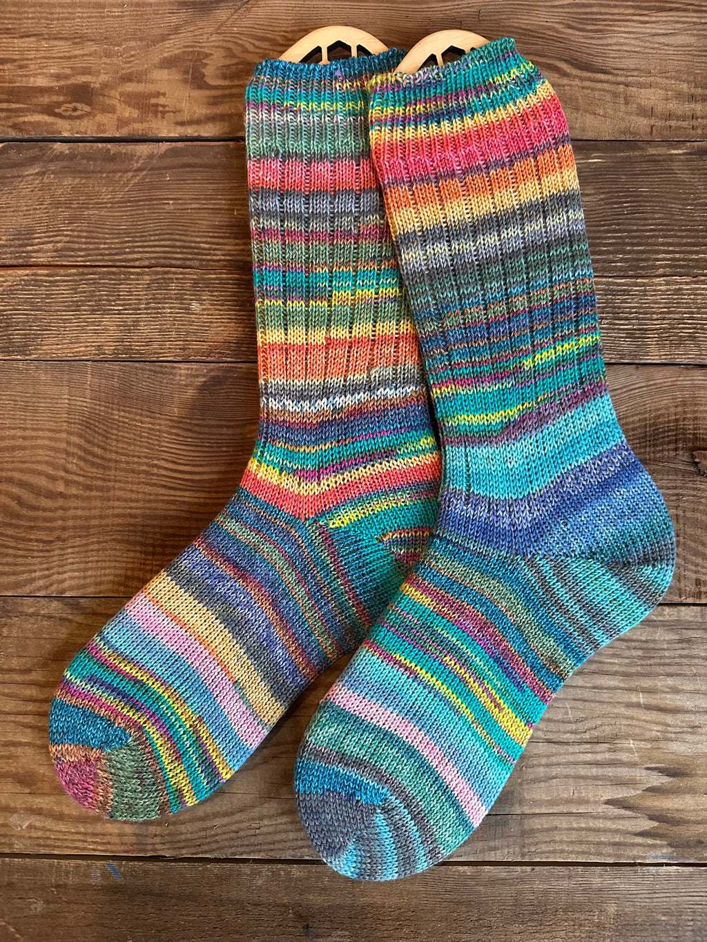Scrappy and Whimsical Handmade Wool Socks - Soft, Warm & Colorful Winter Socks for Women