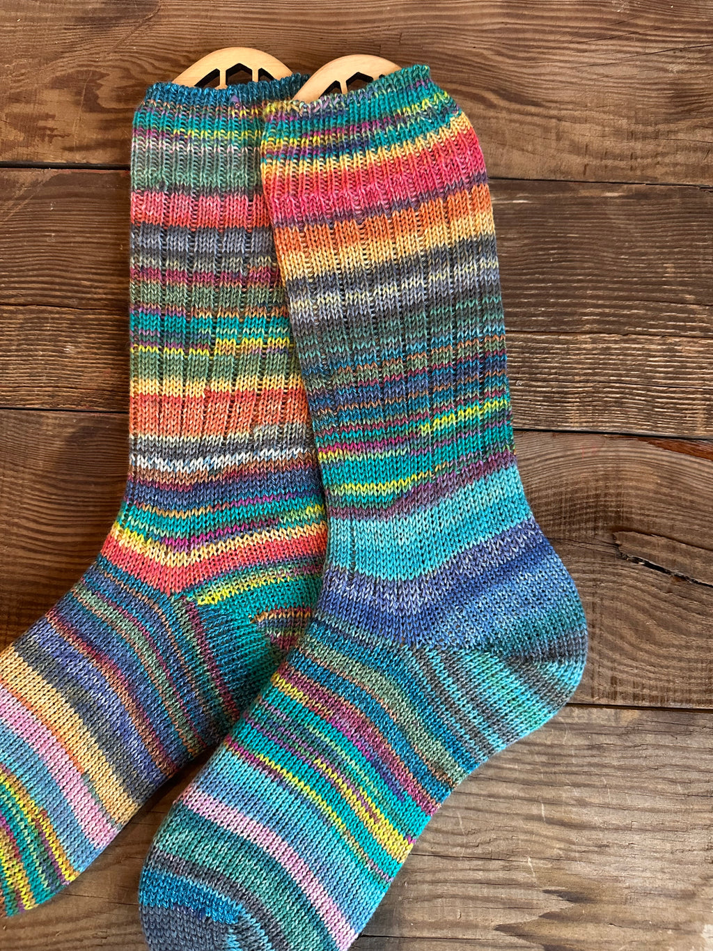 Scrappy and Whimsical Handmade Wool Socks - Soft, Warm & Colorful Winter Socks for Women