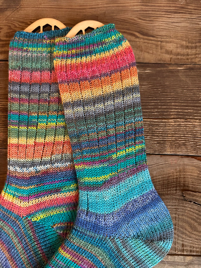 Scrappy and Whimsical Handmade Wool Socks - Soft, Warm & Colorful Winter Socks for Women Main Image