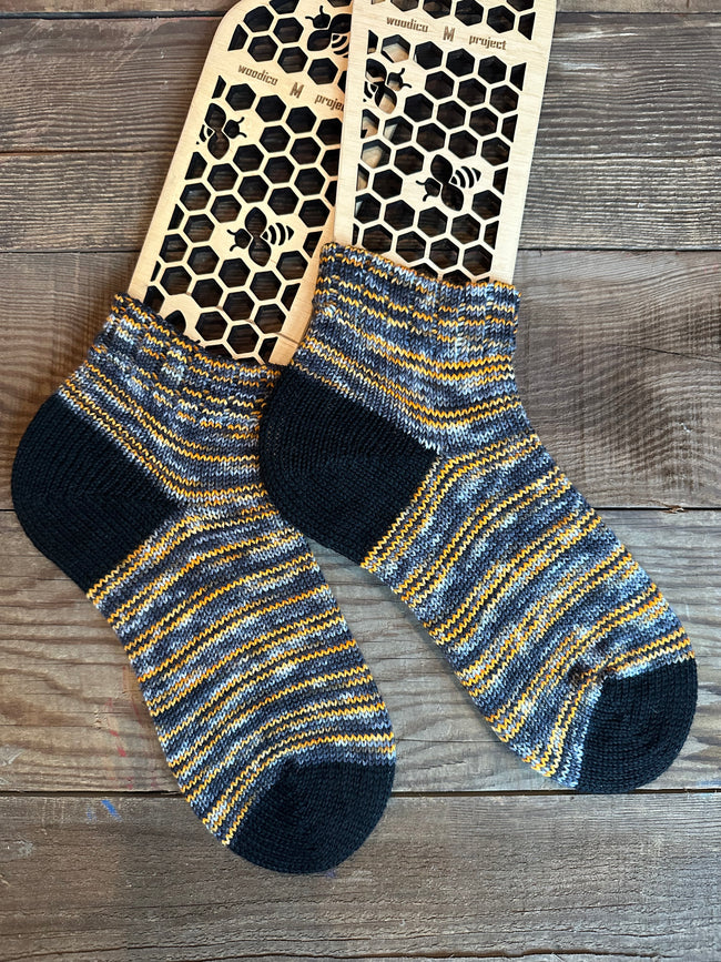 Whimsical Shortie  Handmade Wool Socks - Soft, Warm & Colorful Winter Socks for Women Hover Image