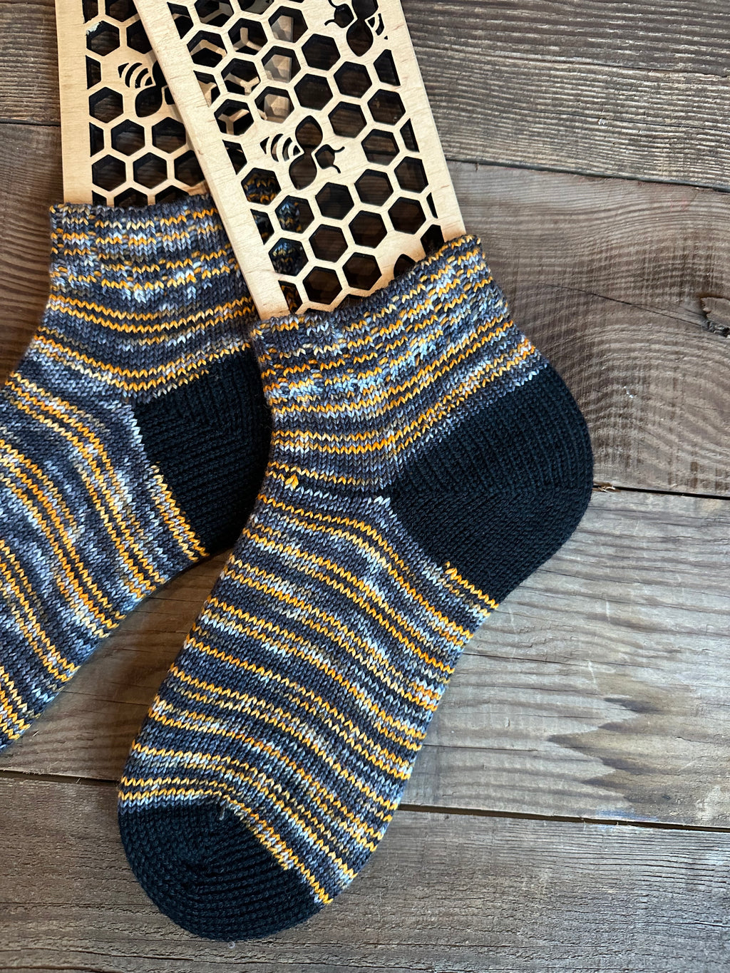 Whimsical Shortie  Handmade Wool Socks - Soft, Warm & Colorful Winter Socks for Women