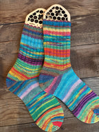 Whimsical Scrappy Handmade Wool Socks - Soft, Warm & Colorful Winter Socks