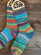Whimsical Scrappy Handmade Wool Socks - Soft, Warm & Colorful Winter Socks