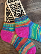 Whimsical Shortie Scrappy Handmade Wool Socks - Soft, Warm & Colorful Winter Socks for Women