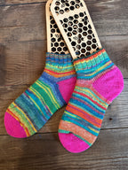 Whimsical Shortie Scrappy Handmade Wool Socks - Soft, Warm & Colorful Winter Socks for Women