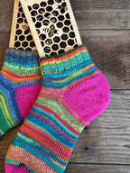 Whimsical Shortie Scrappy Handmade Wool Socks - Soft, Warm & Colorful Winter Socks for Women