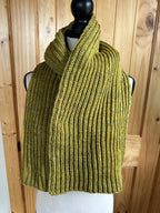 Handmade Chunky Knit Scarf, Fisherman’s Rib Merino Alpaca Wool, Cozy Cold Weather Wrap, Unique Winter Gift