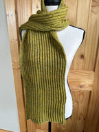 Handmade Chunky Knit Scarf, Fisherman’s Rib Merino Alpaca Wool, Cozy Cold Weather Wrap, Unique Winter Gift