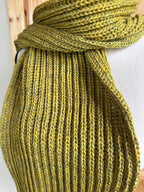 Handmade Chunky Knit Scarf, Fisherman’s Rib Merino Alpaca Wool, Cozy Cold Weather Wrap, Unique Winter Gift