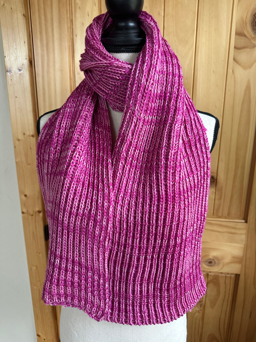 Handmade Chunky Knit Scarf, Fisherman’s Rib Merino Alpaca Wool, Cozy Cold Weather Wrap, Unique Winter Gift