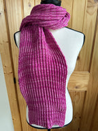 Handmade Chunky Knit Scarf, Fisherman’s Rib Merino Alpaca Wool, Cozy Cold Weather Wrap, Unique Winter Gift
