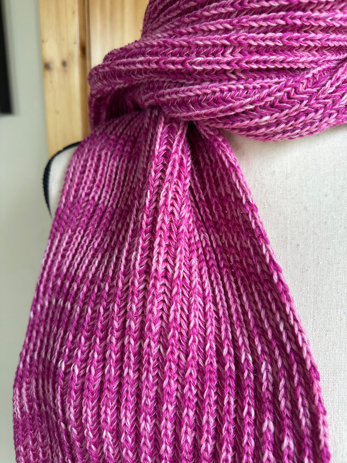 Handmade Chunky Knit Scarf, Fisherman’s Rib Merino Alpaca Wool, Cozy Cold Weather Wrap, Unique Winter Gift