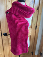 Handmade Chunky Knit Scarf, Fisherman’s Rib Merino Alpaca Wool, Cozy Cold Weather Wrap, Unique Winter Gift