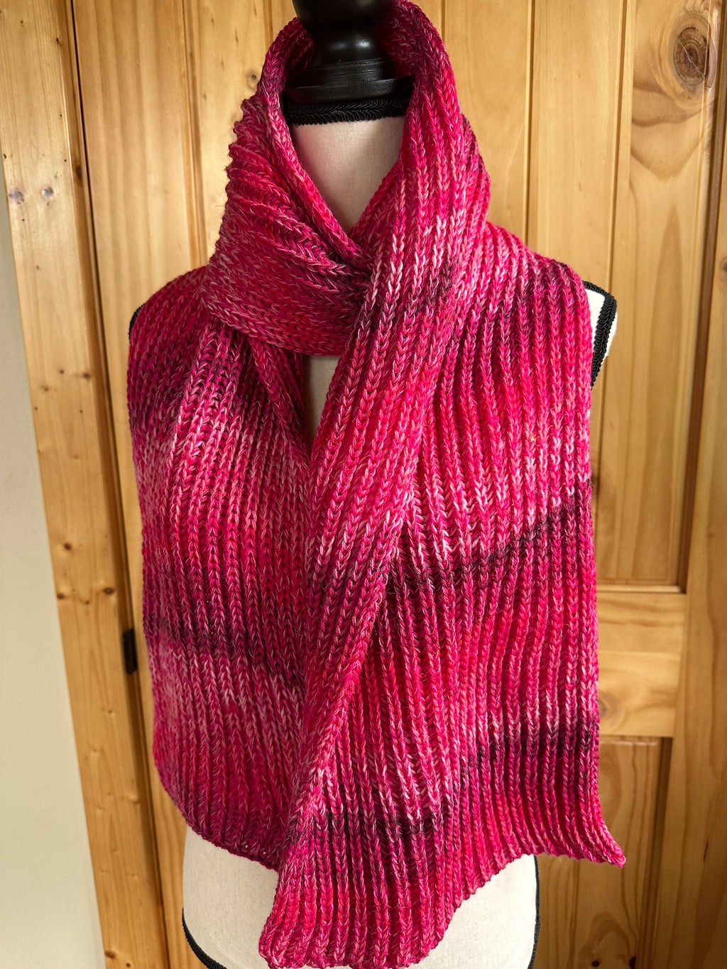 Handmade Chunky Knit Scarf, Fisherman’s Rib Merino Alpaca Wool, Cozy Cold Weather Wrap, Unique Winter Gift