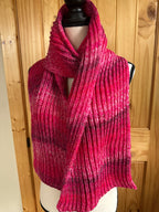 Handmade Chunky Knit Scarf, Fisherman’s Rib Merino Alpaca Wool, Cozy Cold Weather Wrap, Unique Winter Gift