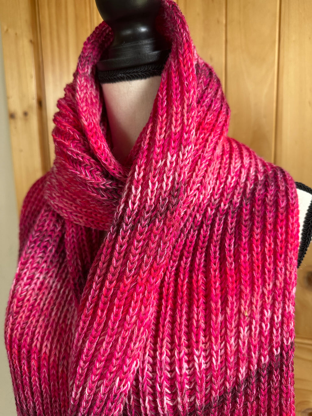 Handmade Chunky Knit Scarf, Fisherman’s Rib Merino Alpaca Wool, Cozy Cold Weather Wrap, Unique Winter Gift