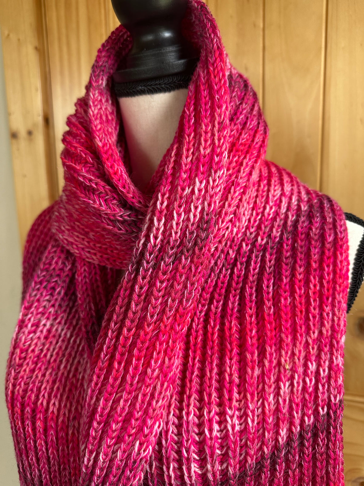Handmade Chunky Knit Scarf, Fisherman’s Rib Merino Alpaca Wool, Cozy Cold Weather Wrap, Unique Winter Gift