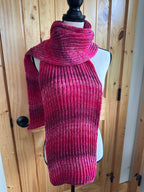 Handmade Chunky Knit Scarf, Fisherman’s Rib Merino Alpaca Wool, Cozy Cold Weather Wrap, Unique Winter Gift