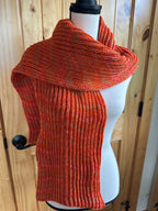 Vibrant Fishermans Rib Style, Handcrafted Accessories for Winter Warmth, Gift Idea, One of a Kind Knit Alpaca & Merino Wool Scarf