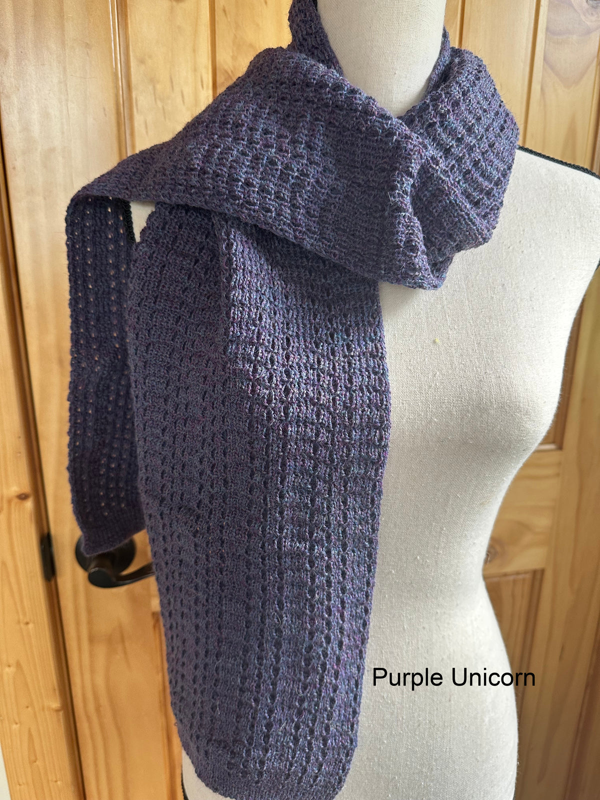 Textured Knitted Scarf - Cozy Handcrafted Knitwear for Winter Warmth - Perfect Gift for Her or Him