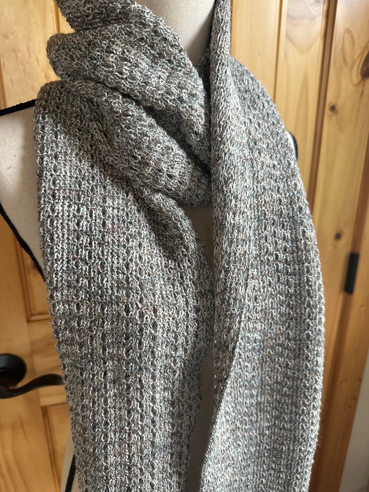 Textured Knitted Scarf - Cozy Handcrafted Knitwear for Winter Warmth - Perfect Gift for Her or Him