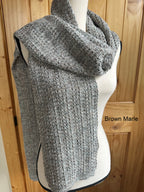 Textured Knitted Scarf - Cozy Handcrafted Knitwear for Winter Warmth - Perfect Gift for Her or Him