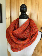 Handcrafted Wool Infinity Scarf, Warm Loop Scarf for Winter Weather, Outdoor Wear, Ideal Gift