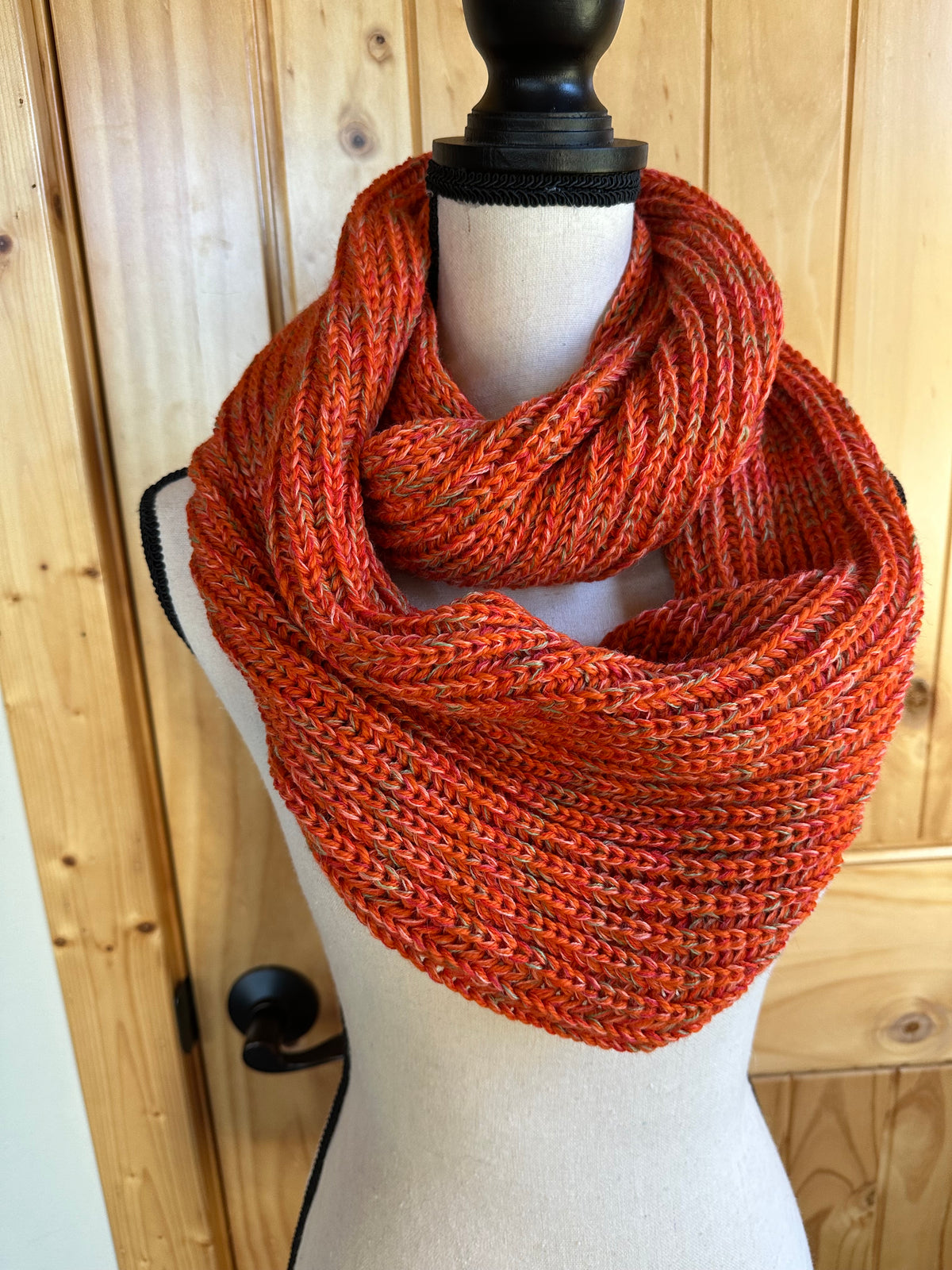 Handcrafted Wool Infinity Scarf, Warm Loop Scarf for Winter Weather, Outdoor Wear, Ideal Gift