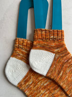 Whimsical Shortie Scrappy Handmade Wool Socks - Soft, Warm & Colorful Winter Socks for Women