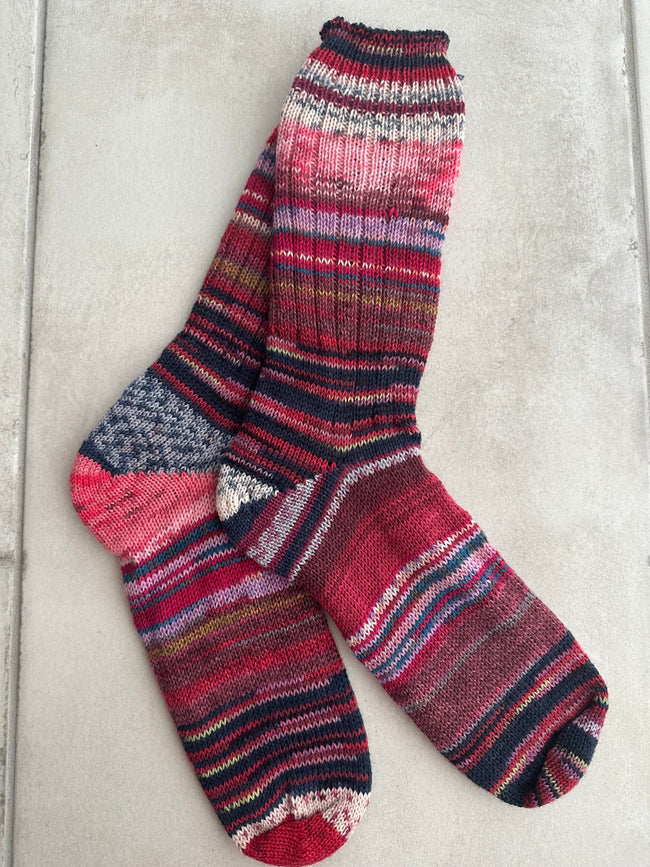 Scrappy and Colorful Merino Wool  Socks, HandMade, Luxurious Softness for Cold Weather, Thoughtful Gift for Loved Ones Main Image