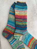 Colorful Scrappy Merino Wool  Socks, HandMade, Luxurious Softness for Cold Weather, Thoughtful Gift for Loved Ones