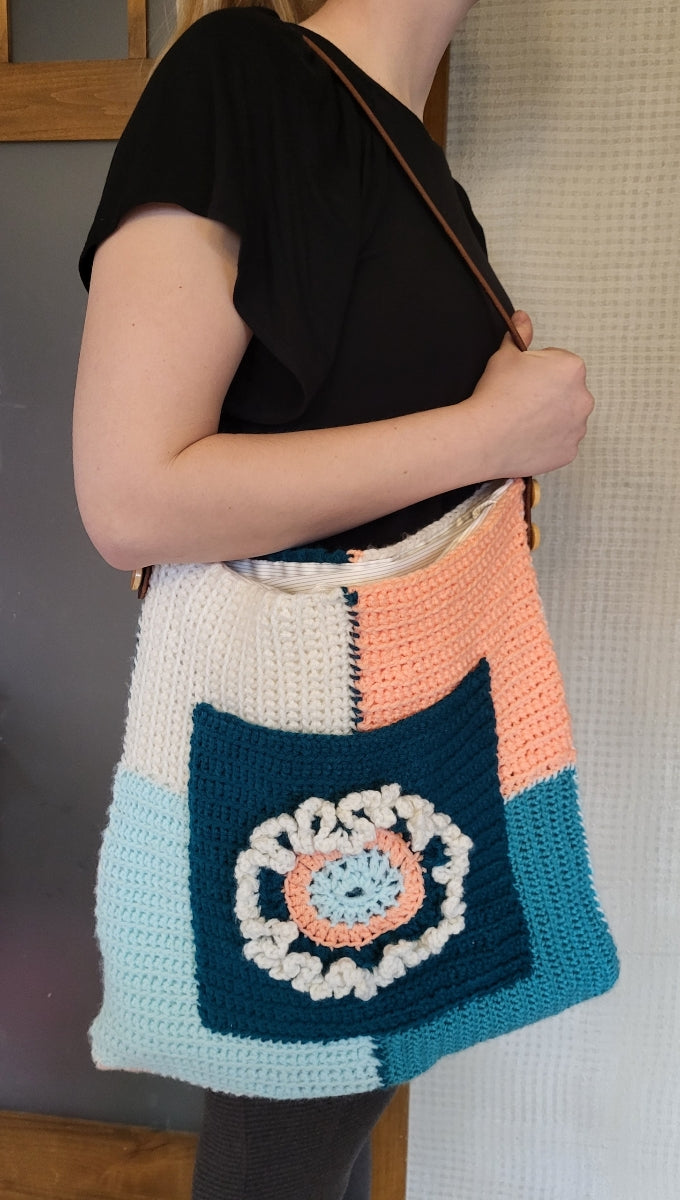 Crochet Stylish Bag, BoHo Style Bag, Handmade Crochet Bag